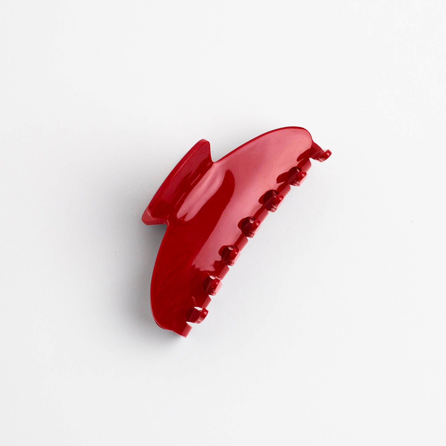 Sloane Claw Clip Red Velvet on side on white background