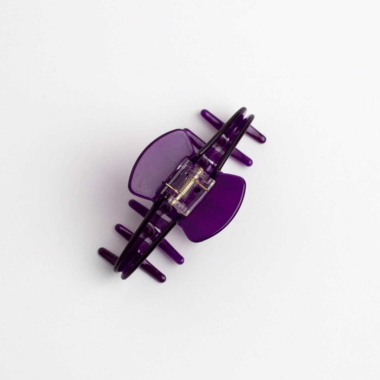THOC Sloane Claw Clip in Purple Berry colour with claws facing down, on a white background