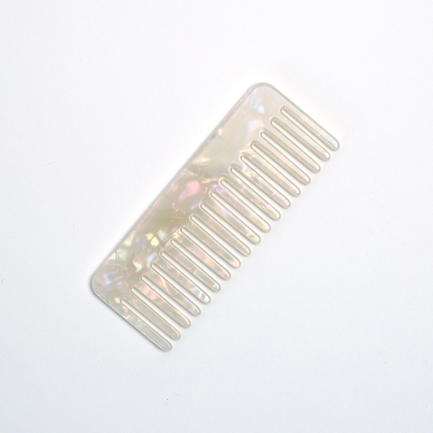 THOC Lila Iced Tea Iridescent wide toothed travel comb