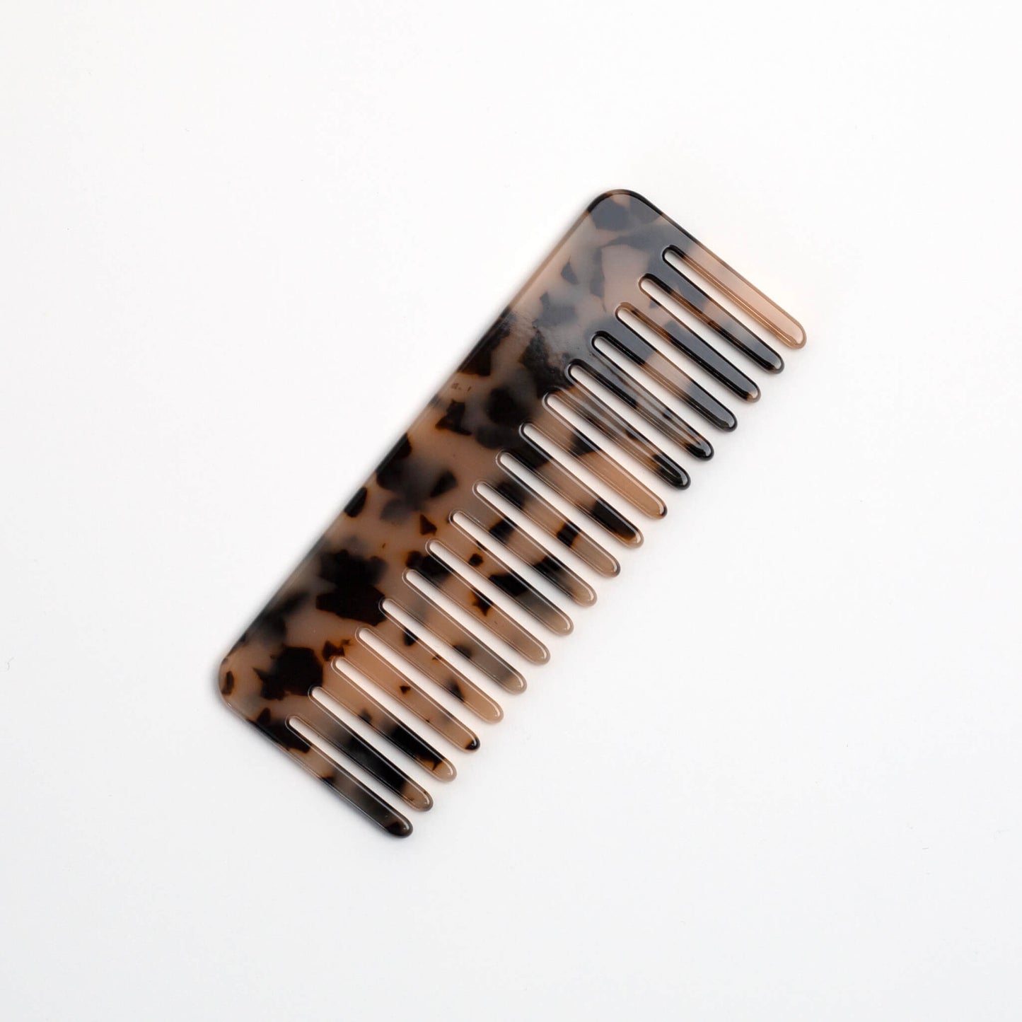 THOC Lila light tortoiseshell colour wide toothed travel comb