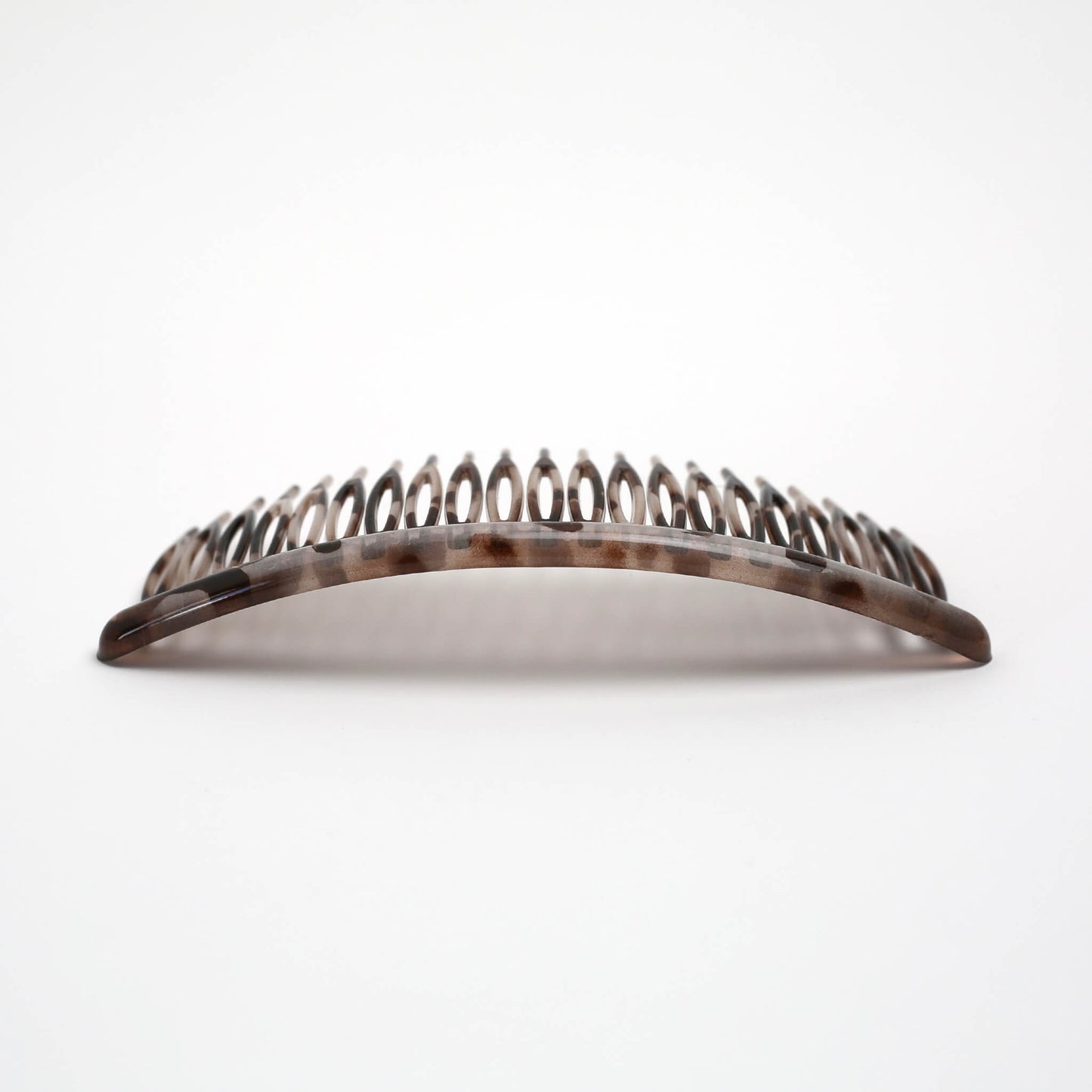 THOC Eloise French comb, wide, shown top side down in light tortoiseshell